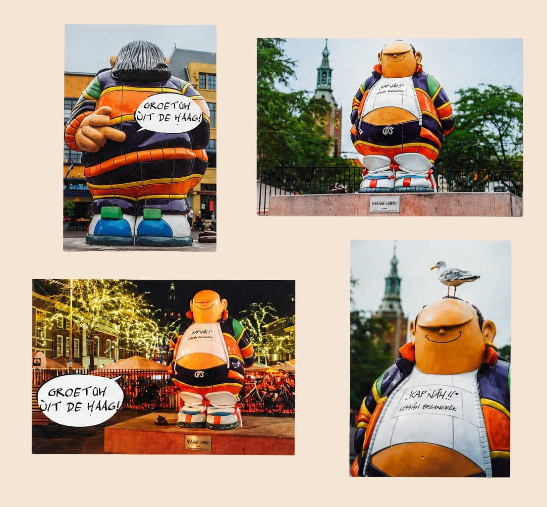 Haagse Harry - 4 ansichtkaarten